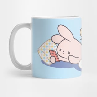 Cute Bunny Phone Time | Loppi Tokki Relaxation Mug